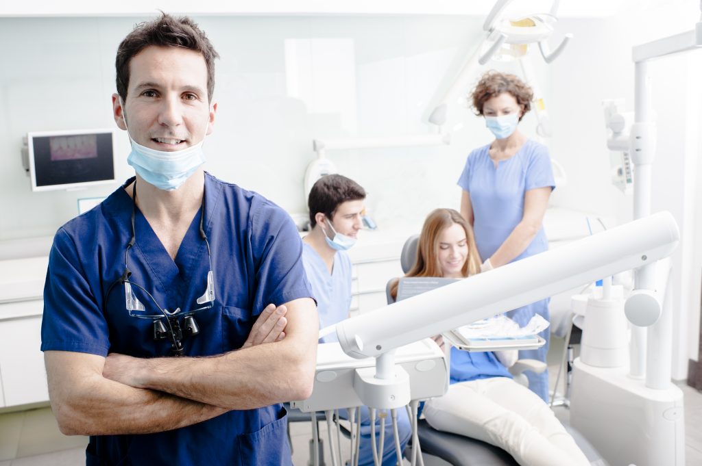 Dentists and patient