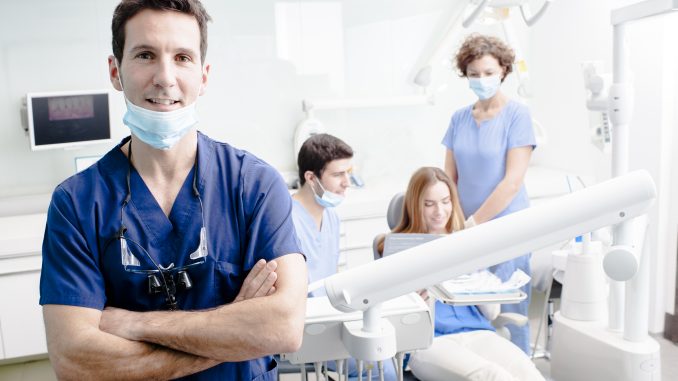 Dentists and patient