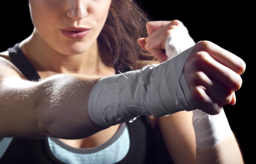 Woman doing punches