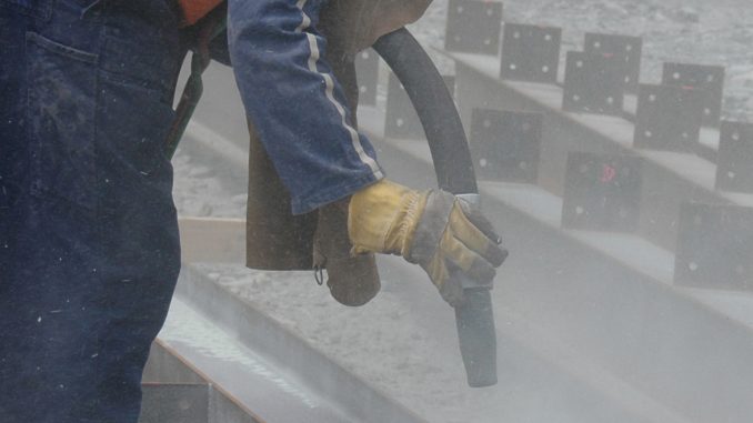 Man Doing Sandblasting