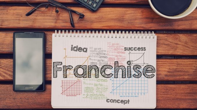 notebook with "Franchise" word written on it