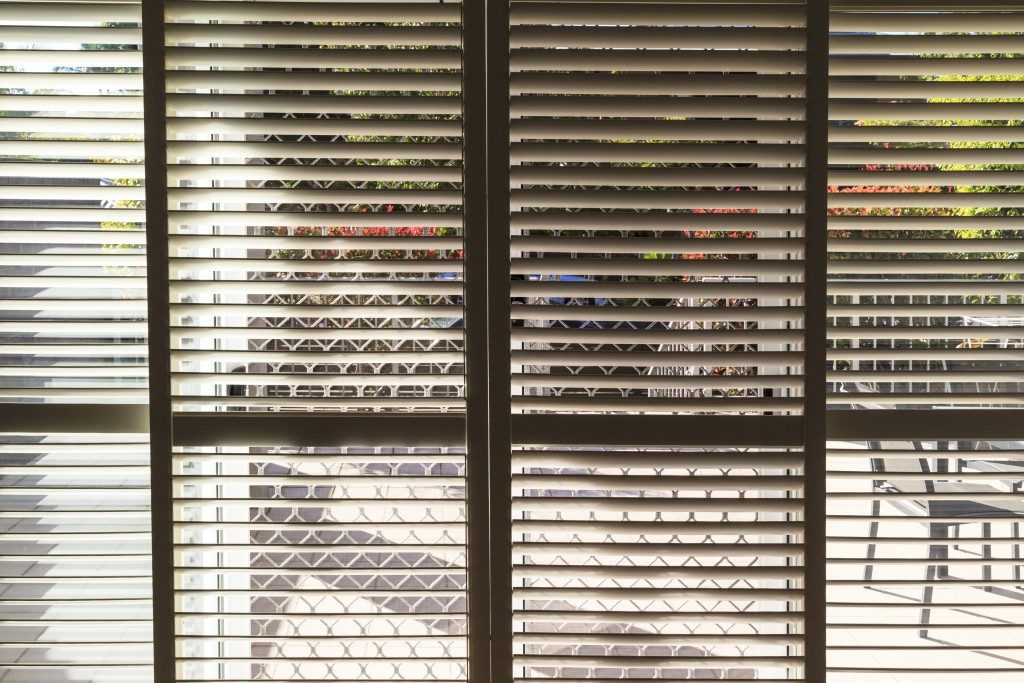 Plantation style elegant shutters window