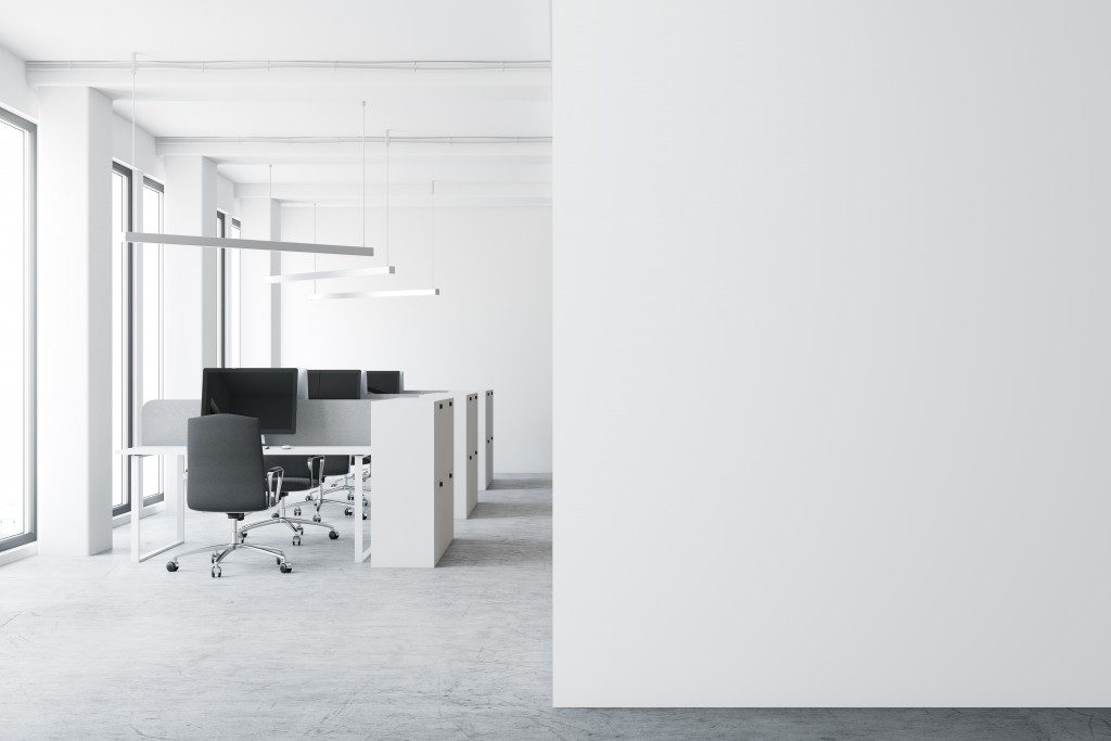 a clean office