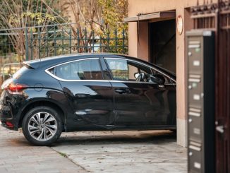 Car parked in a garage