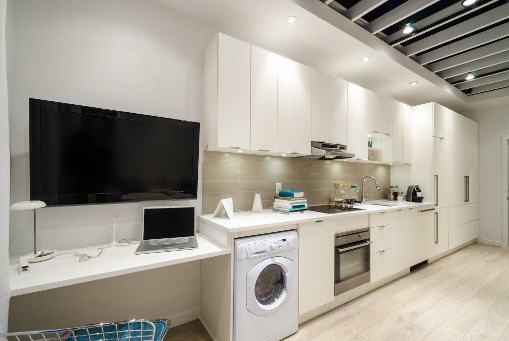 house in modern interior containing modern appliances