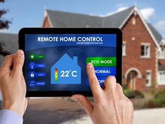 remote home control online home automation system on a digital tablet