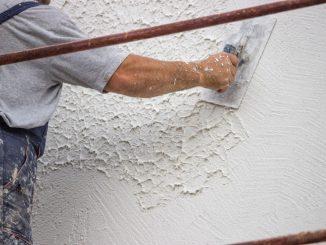 Decorative plaster applied on the surface by a steel trowel