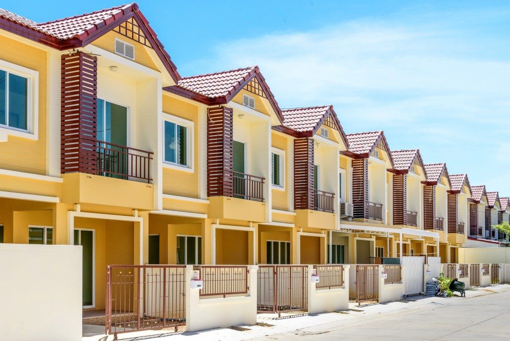 row of houses in the street