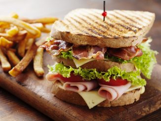 sandwich and fries