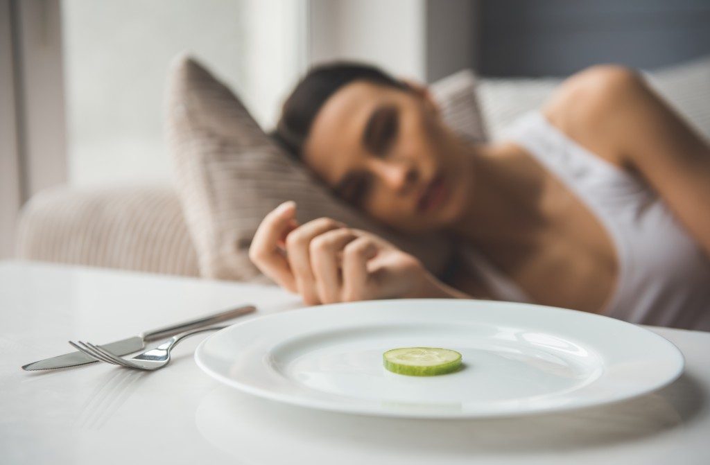 Girl refusing to eat