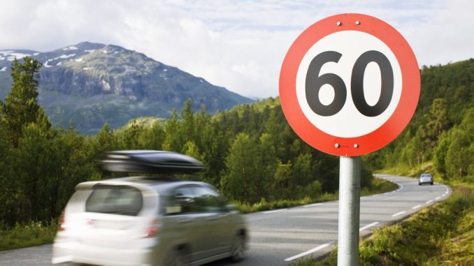 60 KPH speed limit sign