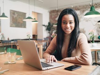 woman working