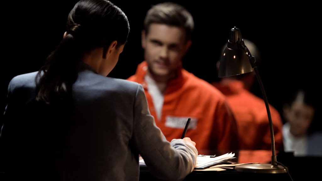 an offender getting interviewed